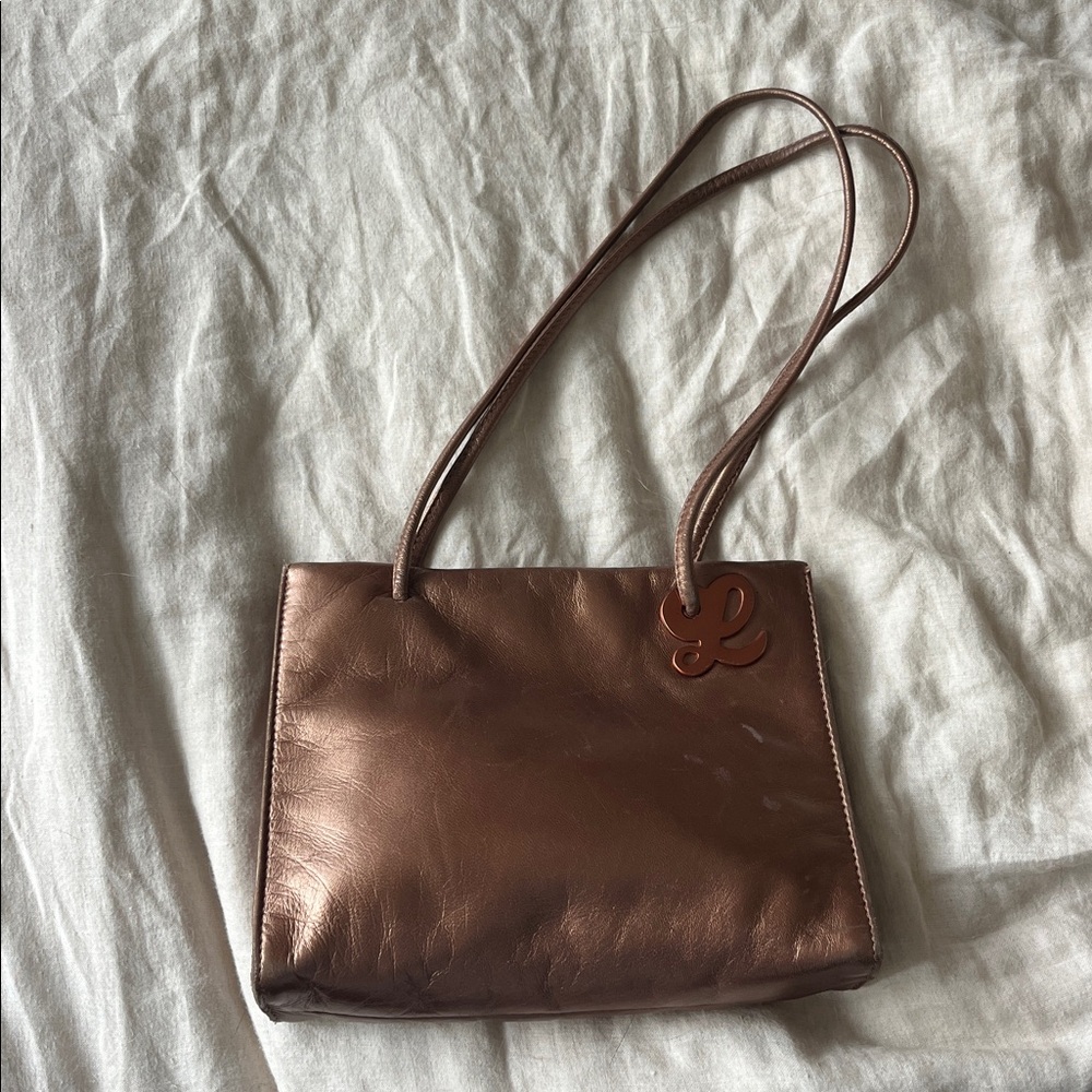 Metallic Loewe Shoulder Bag